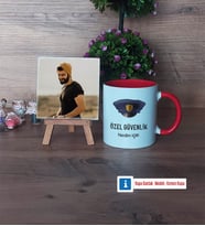 Özel Güvenlik Görevlisi Fotoğraflı Dekoratif Taş, Kupa Bardak Beyaz Hediye (Model 2)