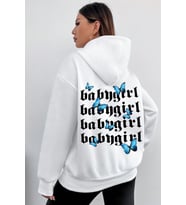 Baby Girl Baskılı Sweatshirt (Beyaz)