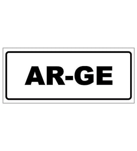 AR GE YAZILI YÖNLENDİRME LEVHASI (Beyaz)