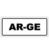 AR GE YAZILI YÖNLENDİRME LEVHASI (Beyaz)