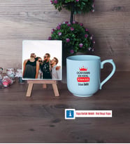 Arkadaşa Hediye Fotoğraflı Dekoratif Taş, Kupa Bardak Beyaz HediyeDoğum Günü Hediyesi (Model 5)