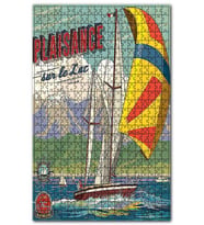 Cakapuzzle Plaisance Yelkenli Yat Görseli Puzzle Yapboz MDF (Ahşap) (1000 Parça)