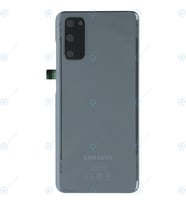 BYR Samsung Galaxy S20 Uyumlu Arka Pil Kapağı SM-G980F SM-G981B LENS HARİÇ (Koyu Gri)