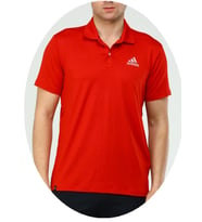 Adidas EF-4003 Erkek Polyester Mesh Polo Yaka T-Shirt (Kırmızı)
