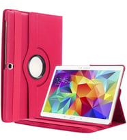 Samsung Galaxy Tab S3 9.7 T820 T825 Kılıf 360 Dönebilen Standlı Case (Koyu Pembe)