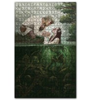 Cakapuzzle Ölüler Denizindeki Kız ve Kıyıdaki Aşığı Puzzle Yapboz MDF (Ahşap) (1000 Parça)