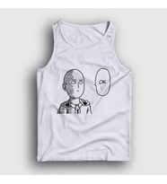 Presmono Unisex Sarı Ok Anime One Punch Man Atlet 240640tt (Beyaz)