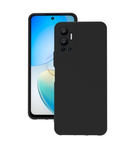 Infinix Hot 12 Kılıf Kamera Korumalı Silikon Rubber Arka Kapak (Siyah)