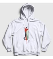 Presmono Unisex Beyaz Cool Bird Kuş Kapüşonlu Sweatshirt 290829tt (Beyaz)