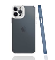 Uyumlu Model Apple iPhone 12 Pro Max Kılıf Koruyucu Mat Mima Kapak (Lacivert)