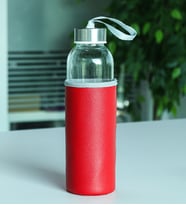Deri Kılıflı 500 Ml Su Matarası (Kırmızı)