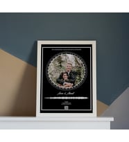 KİŞİYE ÖZEL QR KODLU YILDIZ HARİTASI (Beyaz)