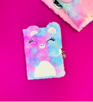 Renkli Hayvanlar Peluş Defter (Mor)