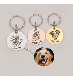 Kedi Köpek İsimli Tasma Ucu (Aly) (Gold)