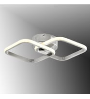 TT405-2-KR TT Aydınlatma Krom Kaplama 2 li Kare Led Avize (Sarı)