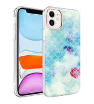 Uyumlu Model Apple iPhone 12 Kılıf Desenli Bella Kapak (Mavi)