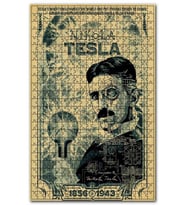 Cakapuzzle Nikola Tesla Baskılı Görsel Puzzle Yapboz MDF (Ahşap) (255 Parça)
