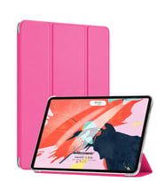Apple İpad Pro 12.9'' 2020 4.Nesil Kılıf, (A2229-A2069-A2232) Slim Translucent Back Smart Cover (Pembe)