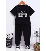 Çocuk  Houston Alt - Üst Eşofman Takımı (Siyah)