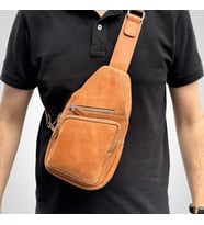 Baggy 6981 Hakiki Deri Çanta (Camel)