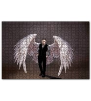 Cakapuzzle Lucifer ve Ak Kanatları Dijital Çizim  Puzzle Yapboz MDF (Ahşap) (255 Parça)