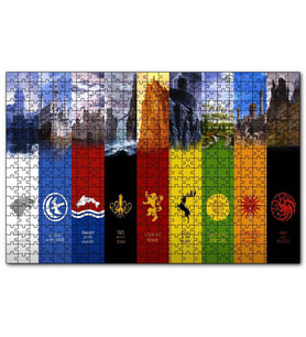 Cakapuzzle Gane of Thrones Tüm Milletler  Puzzle Yapboz MDF (Ahşap) (1000 Parça)