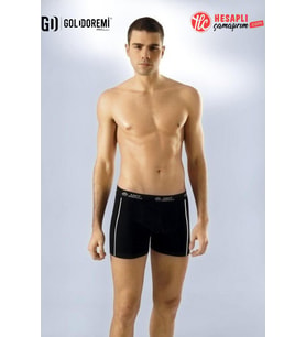 Gd Goldoremi Premium Erkek Pamuklu Esnek Terletmez Rahat Kalıp Şeritli Boxer
