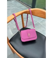 Viola 1524 Hakiki Deri Kadın Çanta (Pembe)