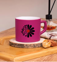 Seraclass Papatya Tasarım Renkli Nescafe Fincanları (Fuşya)
