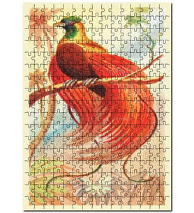 Cakapuzzle Kırmızı Cennet Kuşu Görsel Puzzle Yapboz MDF (Ahşap) (500 Parça)