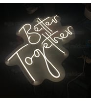 Better Together Neon Led Organizasyon Düğün Söz Dekor Yeni Nesil Neon Tabela (Günışığı)