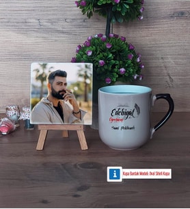 Edebiyat Öğretmeni Fotoğraflı Dekoratif Taş, Kupa Bardak Beyaz Hediye Öğretmenler Günü Hediyesi (Model 10)