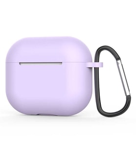 Apple Airpods 3. Nesil Uyumlu Kılıf Standart Yumuşak Silikon Uyumlu Kılıf (Lila)