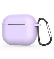 Apple Airpods 3. Nesil Uyumlu Kılıf Standart Yumuşak Silikon Uyumlu Kılıf (Lila)