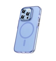 iPhone 15 Pro Max Kılıf Airbagli Magsafe Wireless Şarj Özellikli Klaptika Kılıf (Mavi)