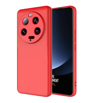 Xiaomi Mi 13 Ultra Kılıf Kamera Korumalı iÇi Süet Dokulu Lansman Tipi Silikon (Kırmızı)