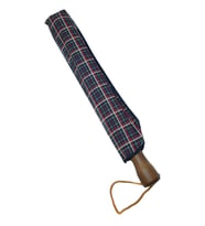 Snotline-April Bayan Şemsiye Otomatik Açılır 10Telli Kapalı Boyut 40 Cm 95 Cm Çap Vizon Ekose (Siyah)