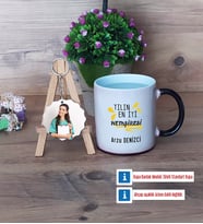 En İyi Hemşire Kupa Bardak Beyaz ve Fotoğraflı Ahşap Anahtarlık Hediye (Model 9)