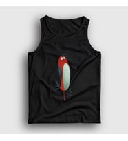 Presmono Unisex Beyaz Cool Bird Kuş Atlet 290748tt (Siyah)