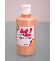 M1 ART  Sedef Akrilik Boya 160.ml - 5 Renk Seceneği (Altın)