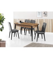 Kelebek Açılır MDF Mutfak Masası 75*130cm (Siyah)