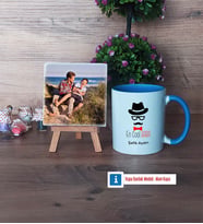 En Cool Baba Fotoğraflı Dekoratif Taş, Kupa Bardak Beyaz Hediye Babaya Hediye (Model 4)
