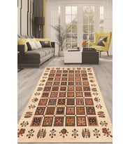 Dijital Kaymaz Taban Yıkanabilir Modern Renkli Salon Halısı Mutfak Halısı Yolluk ND-HT-643 (Bej)