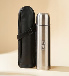 Çantalı 500 ML Çelik Termos (Gümüş)