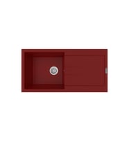 Cristalüx Granit Evye P-X1 Tezgah Altı Ve Tezgah Üstü Mutfak Evyesi 98x49,5cm (Bordo)