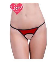 Ağı Açık Büyük Beden Tanga (Siyah)