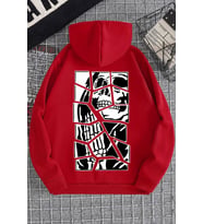 Skullcracked Unisex Pamuk Sweatshirt (Kırmızı)
