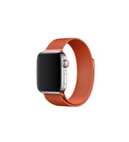 BİPOWER Apple Watch 42-44mm KRD1 Metal Hasır Kordon (Turuncu)