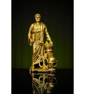 Narçiçeği Takı ve Hediyelik Eşya Özel Tasarım Antik Yunan Matematikçi Filozof Pisagor Heykel Biblo (Gold)