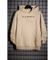 Unisex Baskılı Sweatshirt (Bej)